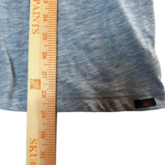 Faherty‎ Shirt Mens Xl Blue 3-Button Henley Casual Short Sleeve Heather tshirt - Picture 5 of 7